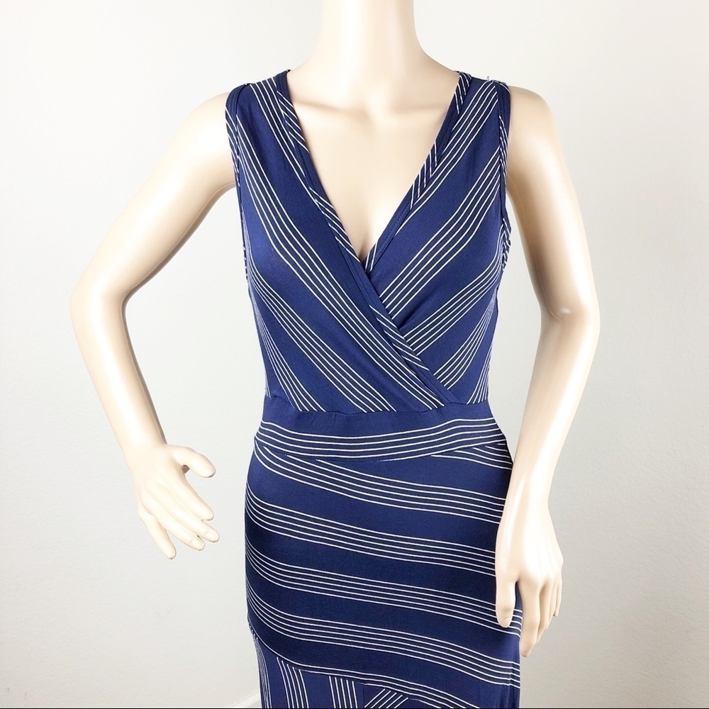 NEW Go Couture blue and white striped maxi dress - Picture 2 of 7